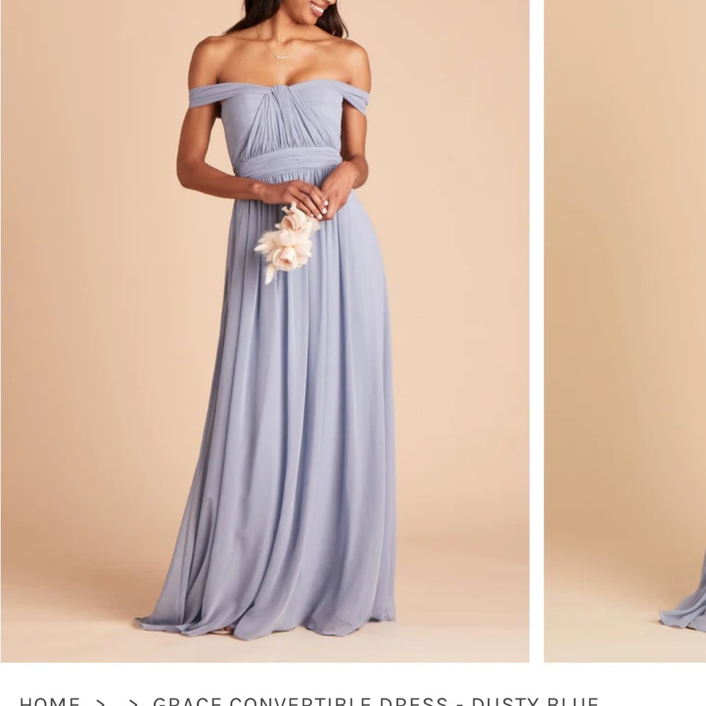 Dusty Blue Chiffon Grace Convertible Dress Birdy Grey